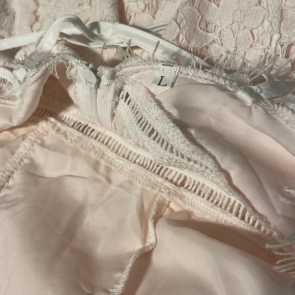 NWOT Ivory Lace Beach Wedding Strappy Jumpsuit, Honeymoon, Vacation, Size Large - Picture 13 of 13